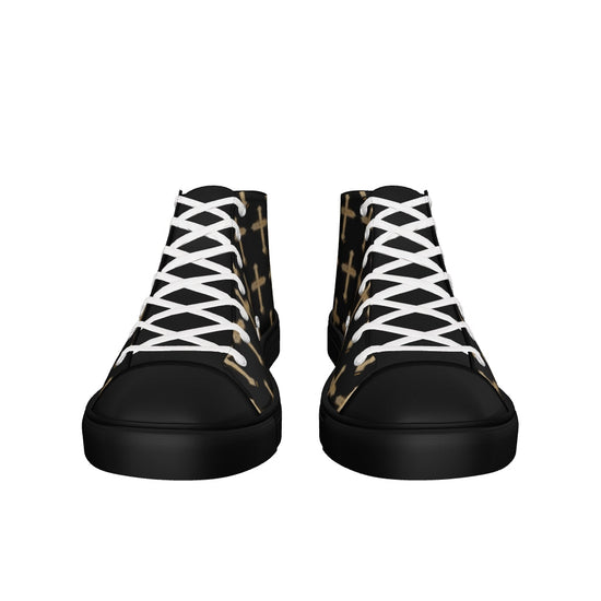 FORGIVEN DARK Women’s high top canvas shoes